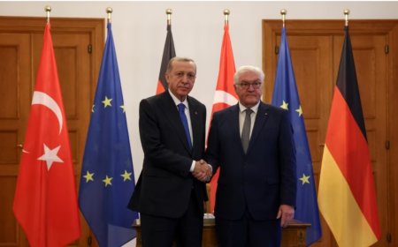 Erdoğan Berlin'de temaslarına başladı: İlk olarak Almanya Cumhurbaşkanı Steinmeier ile biraraya geldi