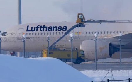 Almanya'da kar şoku: Uçak ve tren seferleri iptal