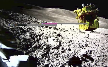 Japonya, Ay'a burnu üzerinde 'nokta iniş' yapan aracın ilk fotoğraflarını yayınladı