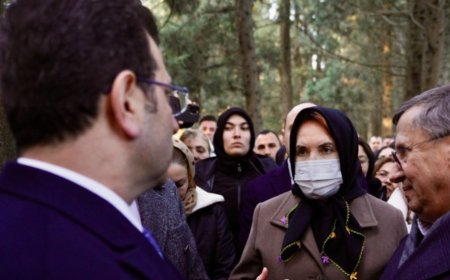 İmamoğlu, Akşener'in ablasının cenazesine katıldı
