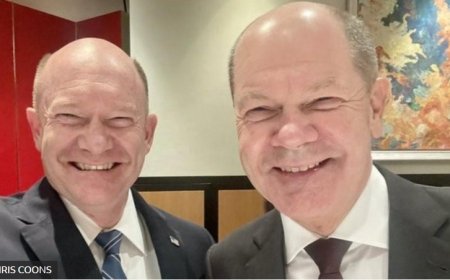 Almanya Başbakanı Scholz, ABD Senatosu’nda ‘ikizini’ buldu