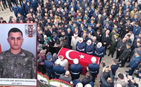 Şehit Mustafa Özkardeş, son yolculuğuna uğurlandı