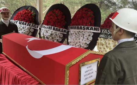 Şehit Sözleşmeli Er Adem Kel Hatay'da son yolculuğuna uğurlandı