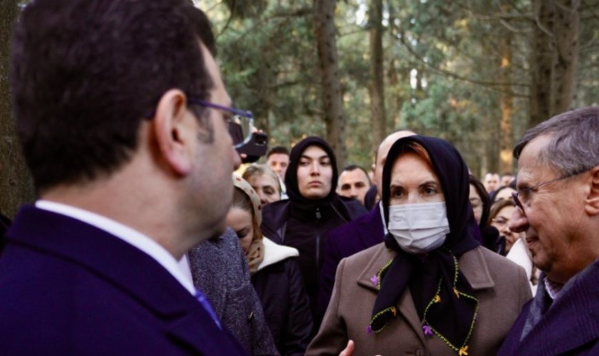 İmamoğlu, Akşener'in ablasının cenazesine katıldı