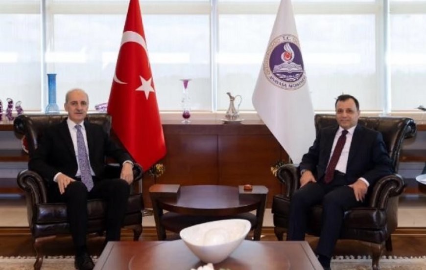 TBMM Başkanı Numan Kurtulmuş, AYM Başkanı Zühtü Arslan'ı ziyaret etti