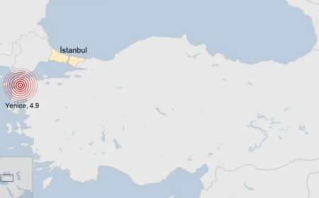 Çanakkale’nin Yenice ilçesinde 4.9 büyüklüğünde deprem meydana geldi