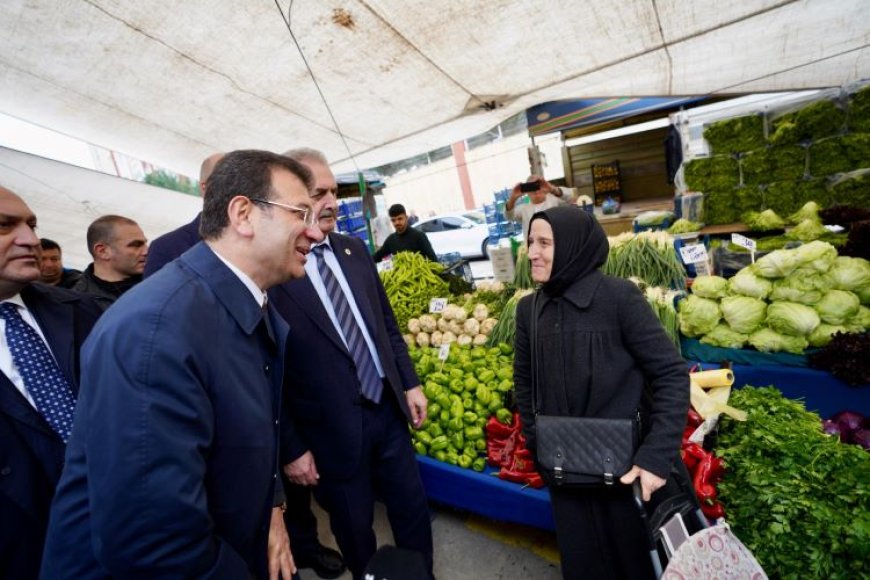İmamoğlu Pazarda emeklilerle konuştu!