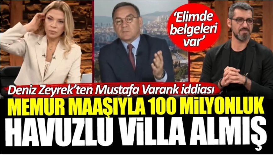 Deniz Zeyrek'ten Mustafa Varank iddiası: Memur maaşıyla 100 milyonluk havuzlu villa almış