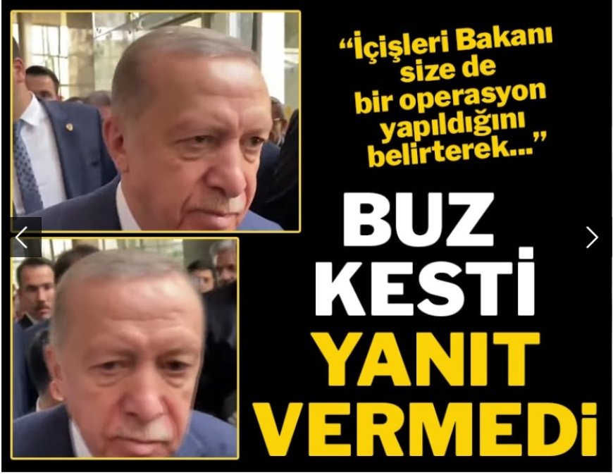 Erdoğan 'Emniyet'teki deprem' sorusunu yanıtsız bıraktı