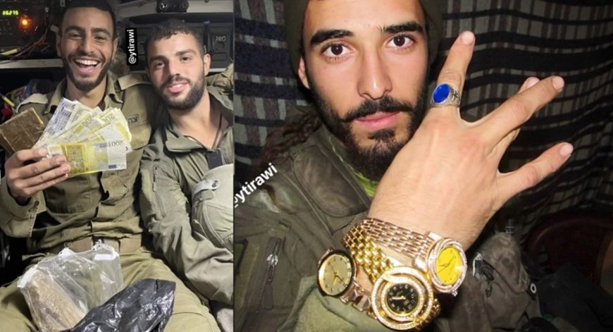 Sosyal medyada infial yaratan görüntüler! Kana doymayan İsrail ordusu yağma suçu da işliyor