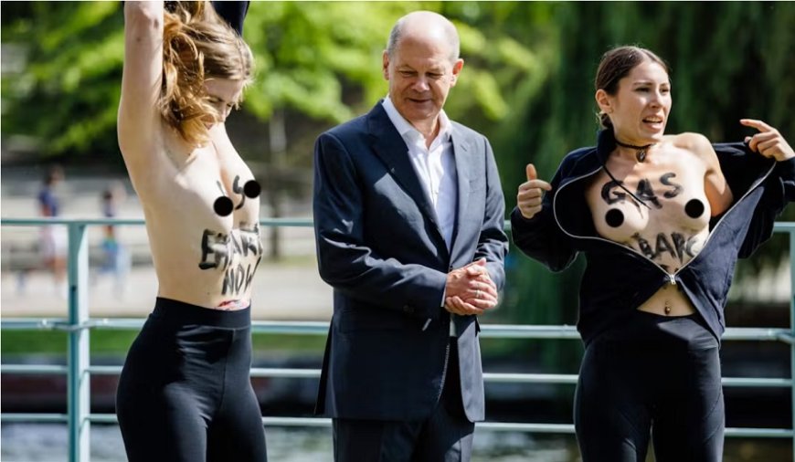 Femen Protest Shakes Berlin: Germany’s Role in Supporting Putin Is Shameful