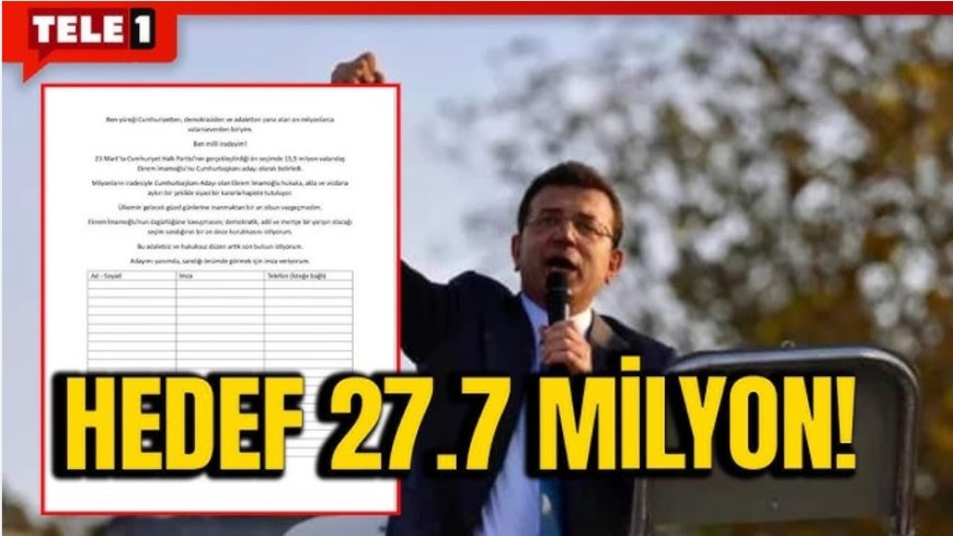 İmamoğlu İçin İmza Kampanyası mı, Algı Operasyonu mu?