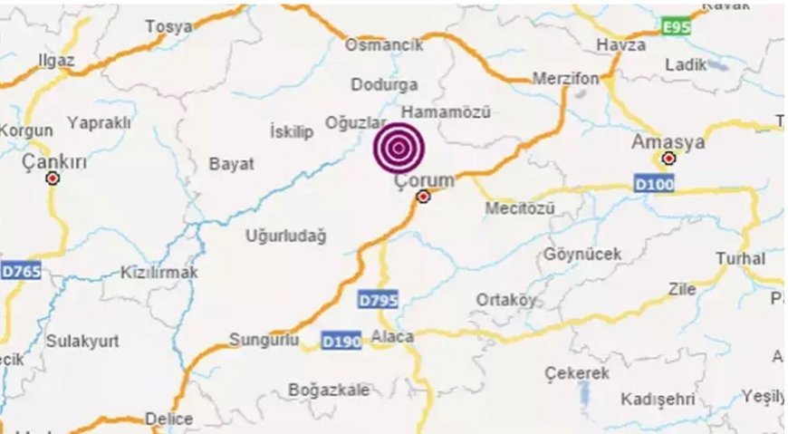 Kandilli'den açıklama: Çorum’da 3.4 büyüklüğünde yeni sarsıntı kaydedildi