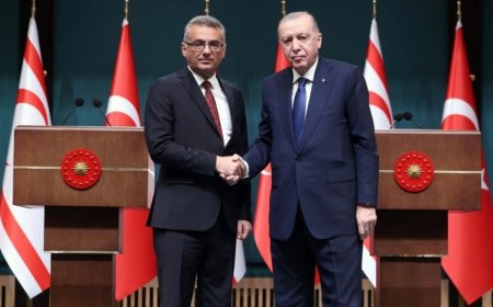 Erdoğan ve Erhürman: Kıbrıs'ta adil çözüm iki devletle mümkün