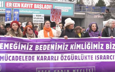 Ankara’da kadınlardan dev yürüyüş: Erkek şiddetine ve bütçeye tepki