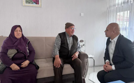 Başkan Ahmet Önal’dan Şehit Osman Kablan’ın ailesine ziyaret