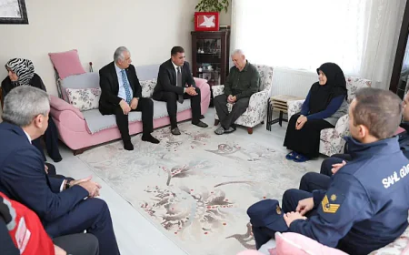 Vali Selçuk Aslan’dan Şehit Turgut Külünk’ün ailesine veda