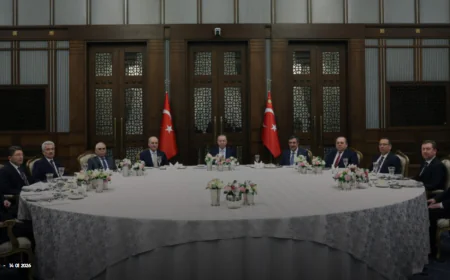 Erdoğan, kuvvetler ayrılığı temsilcileriyle Külliye'de buluştu
