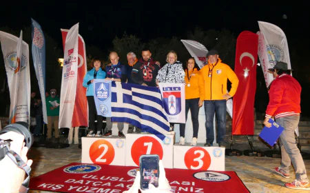 Datça 20. Açık Deniz Kış Yüzme Maratonu kulaçlarla tamamlandı