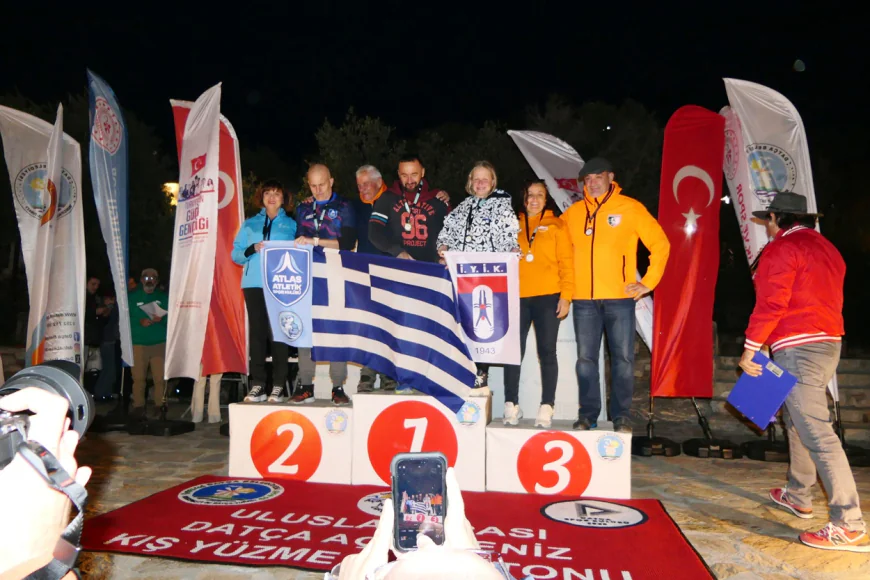 Datça 20. Açık Deniz Kış Yüzme Maratonu kulaçlarla tamamlandı