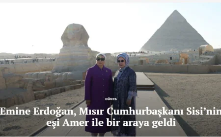 Emine Erdoğan Kahire’de: Entissar Amer ile tarihi müze ziyareti