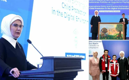 Emine Erdoğan'dan dijital risklere karşı sağlam sınır çağrısı